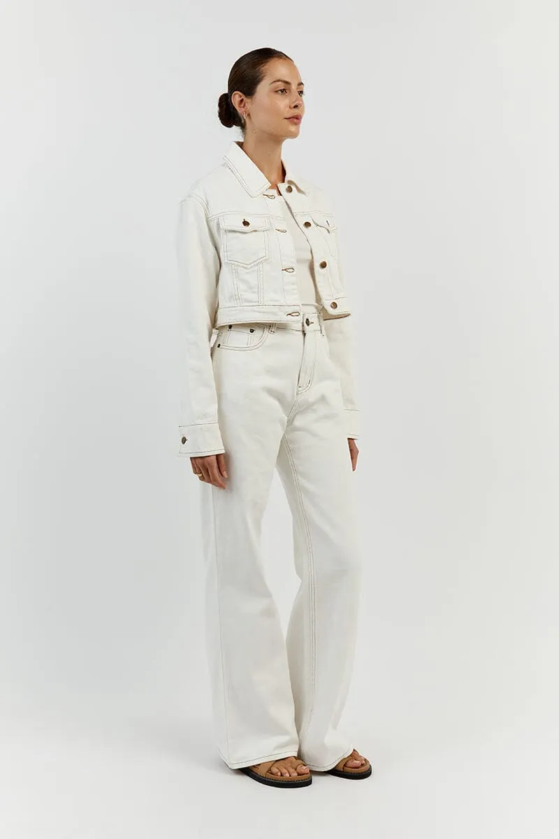 DEVIN OFF WHITE CROPPED JACKET