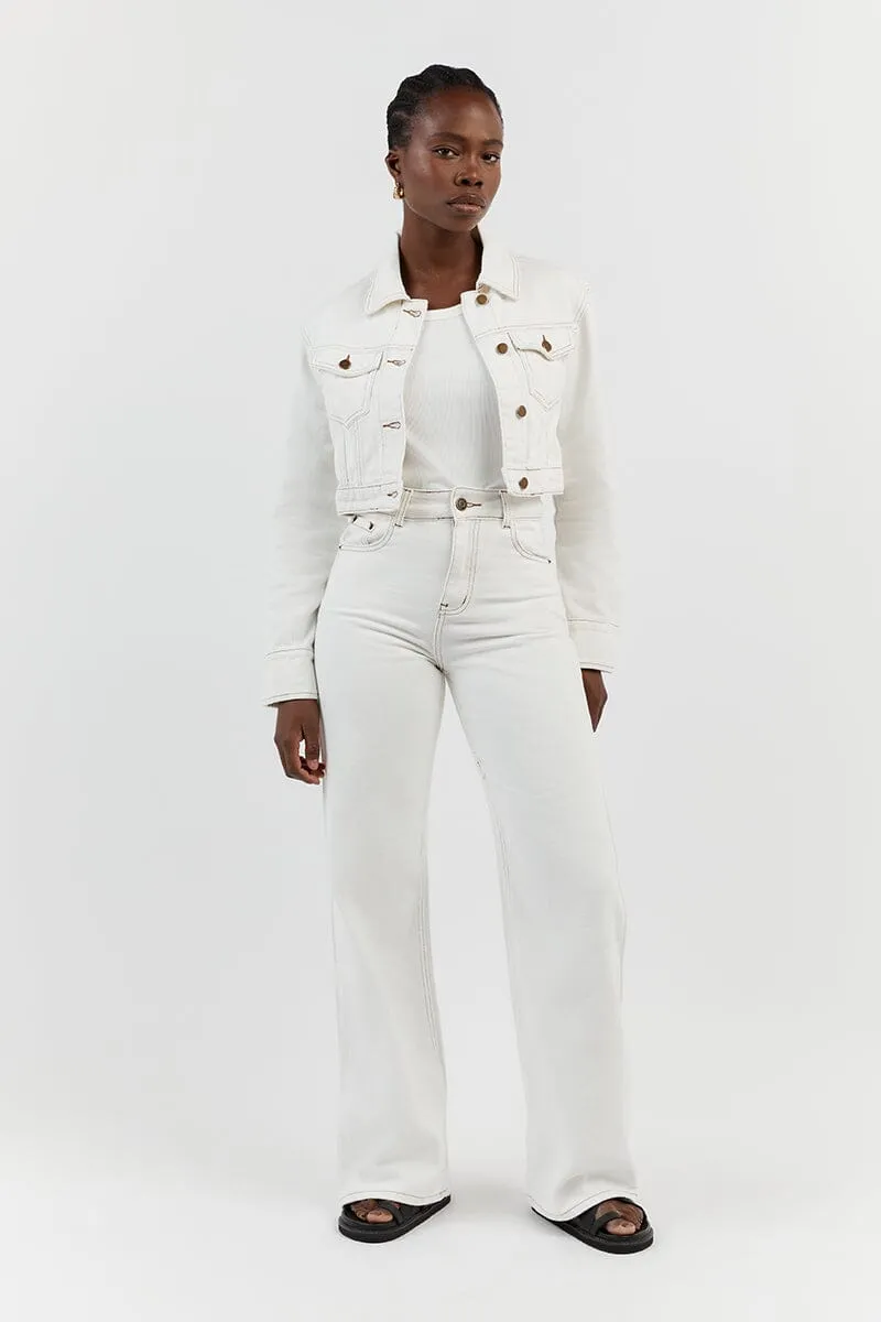 DEVIN OFF WHITE CROPPED JACKET