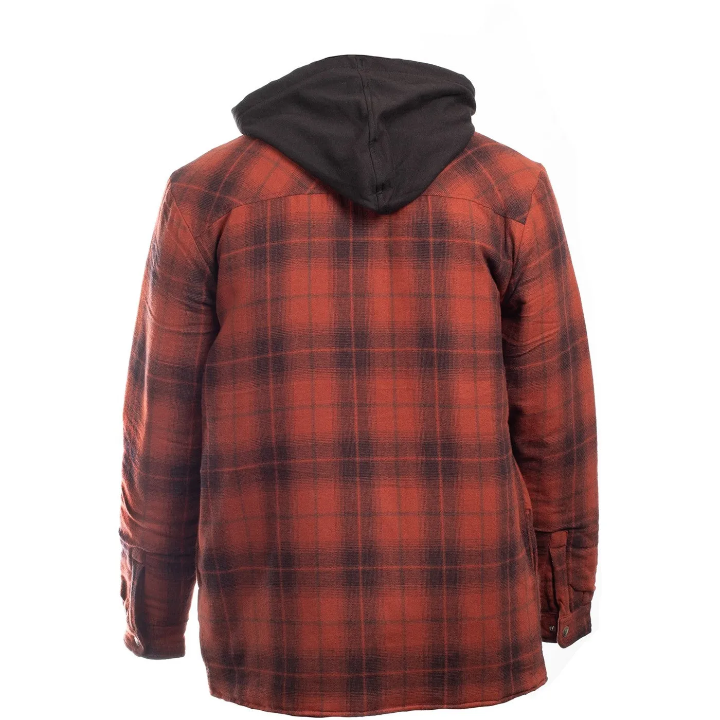 Dickies Fleece Hood Flannel Shirt Jacket  Brick