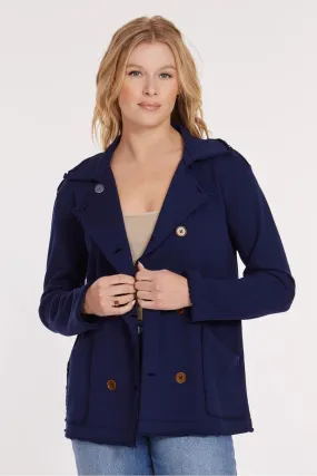 Double Breasted Fleece Jacket