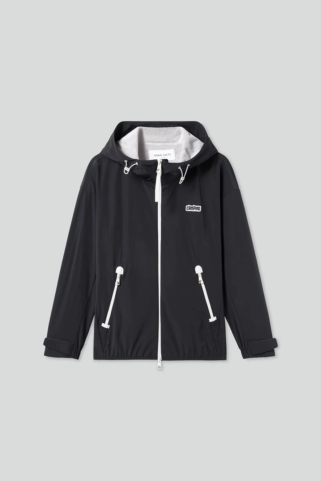 Double Zip Hooded Windbreaker Jacket