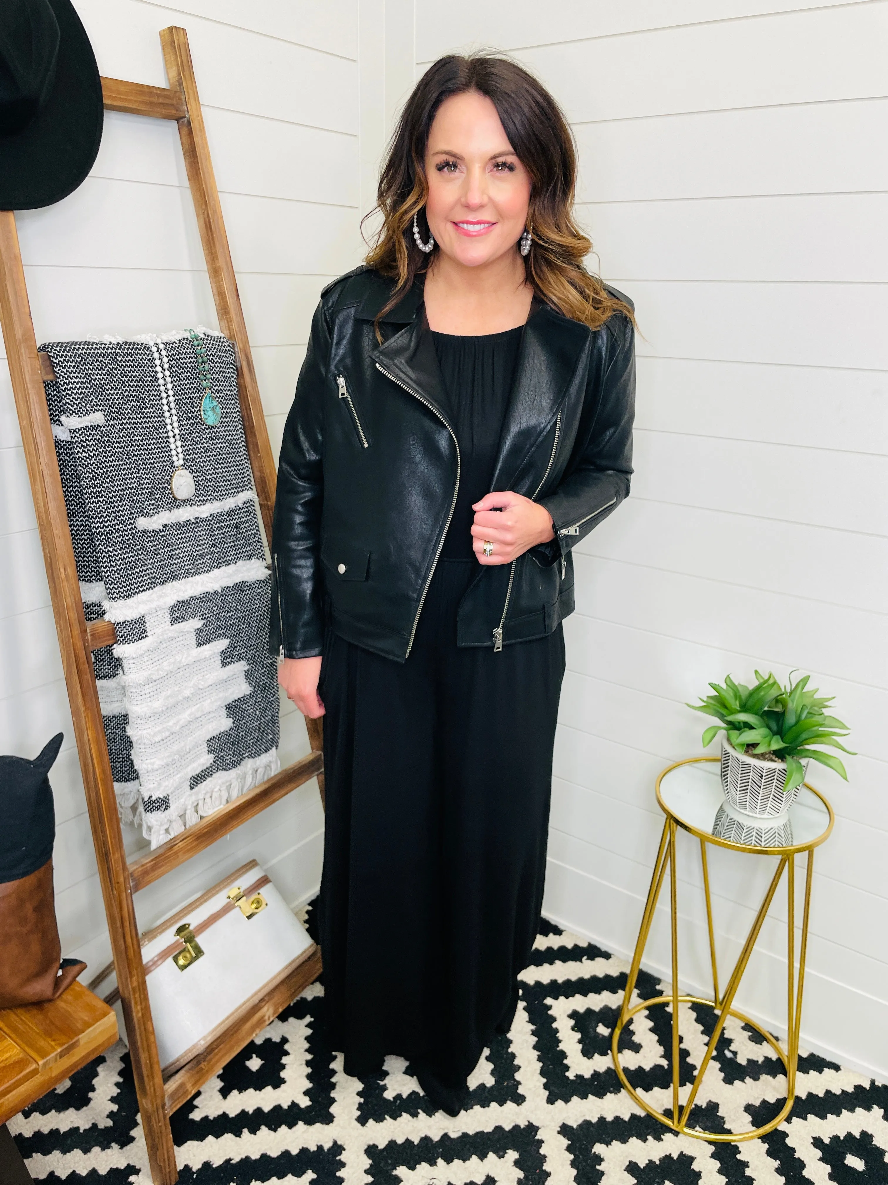 Effortless Style Black Wide Leg Jumpsuit