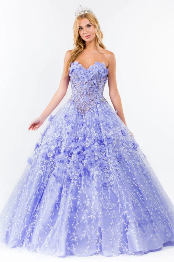 Elizabeth K - GL1939 - Embellished Bodice Sweetheart Quinceanera Dress