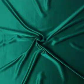 Emerald green plain premium 100% pure silk satin fabric-D13304