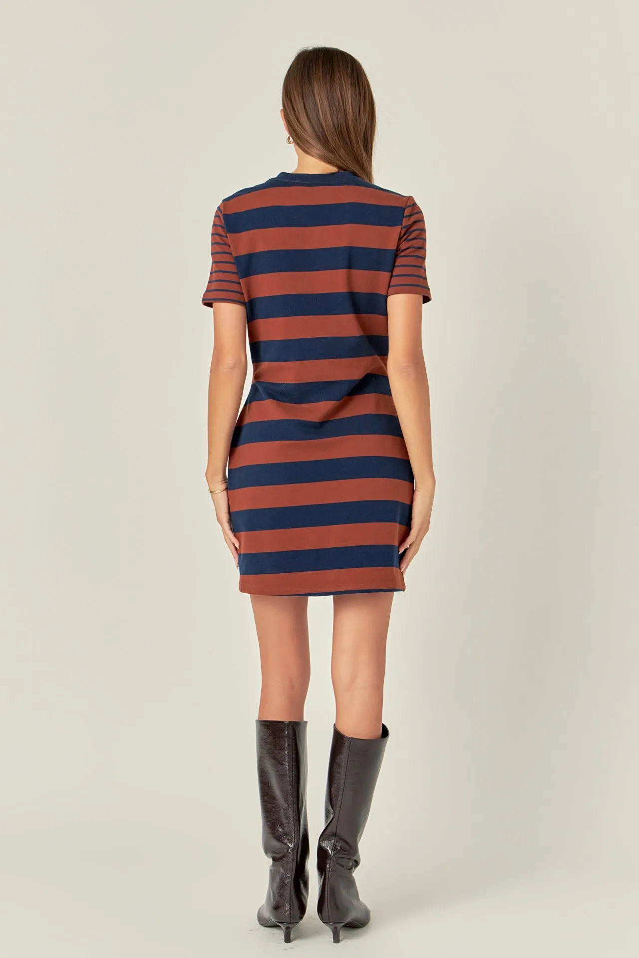 English Factory - Contrast Stripe Knit Mini Dress - Sale