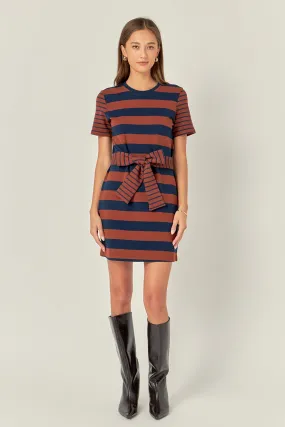 English Factory - Contrast Stripe Knit Mini Dress - Sale