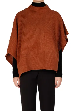 Etana Knit Cape in Orange