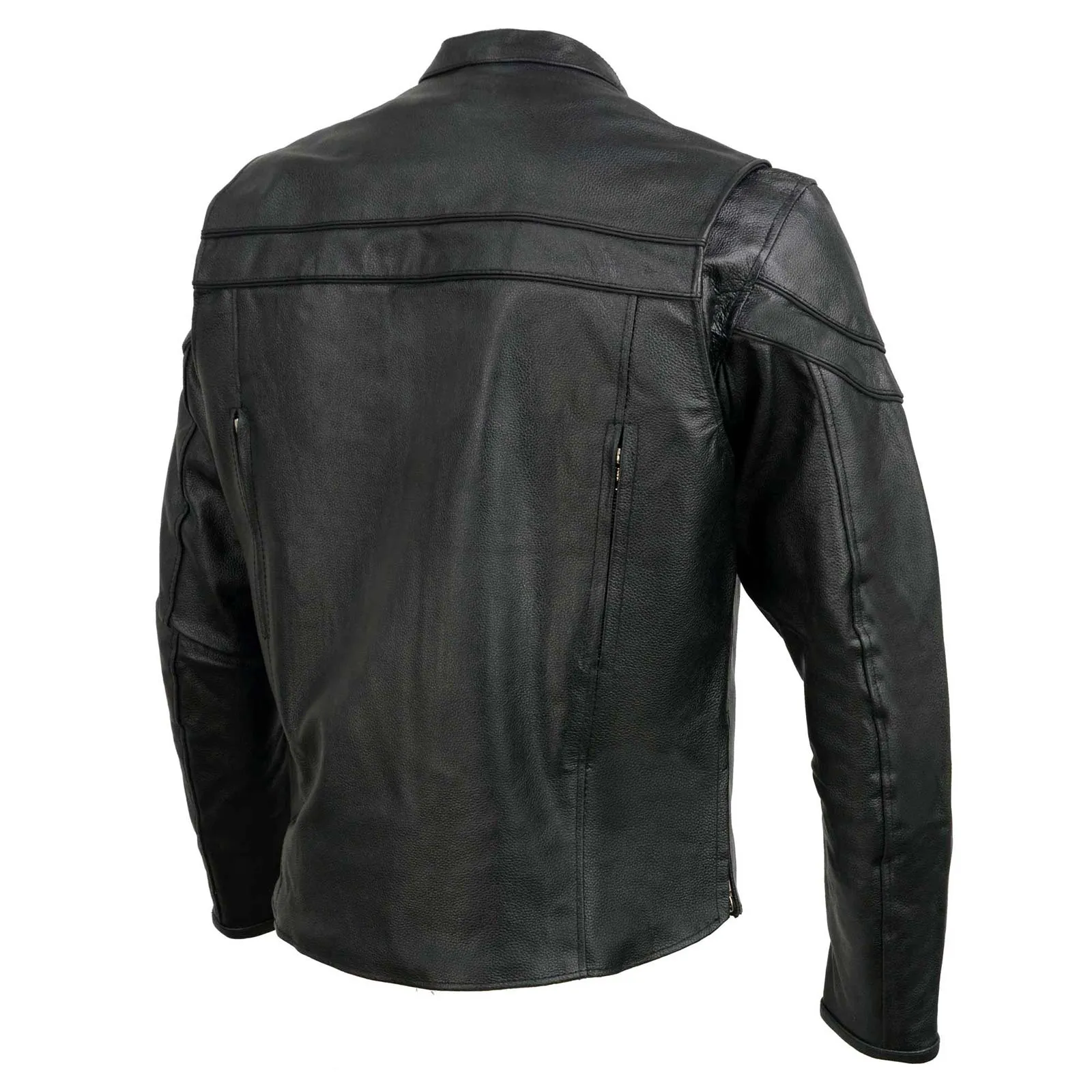 Event Leather Men's Black Sporty Scooter Crossover Motorcycle Riding