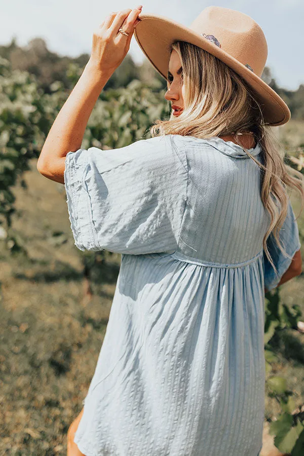 Fairy Dust Babydoll Dress In Airy Blue