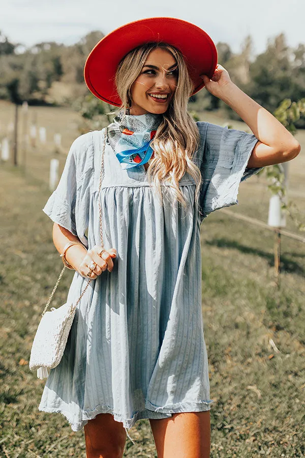 Fairy Dust Babydoll Dress In Airy Blue