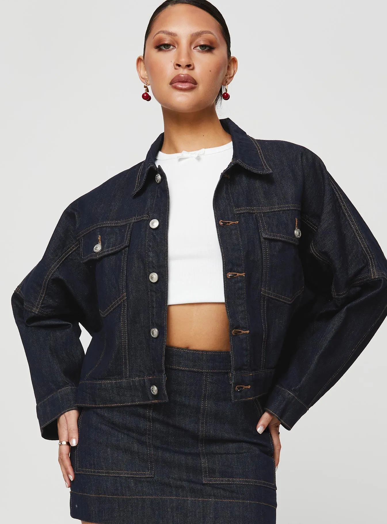 Fashionkova Hughes Jacket Dark Wash Denim