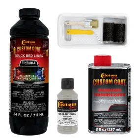 Federal Standard Color #36270 Haze Gray T88 Urethane Roll-On, Brush-On or Spray-On Truck Bed Liner, 1 Quart Kit with Roller Applicator Kit