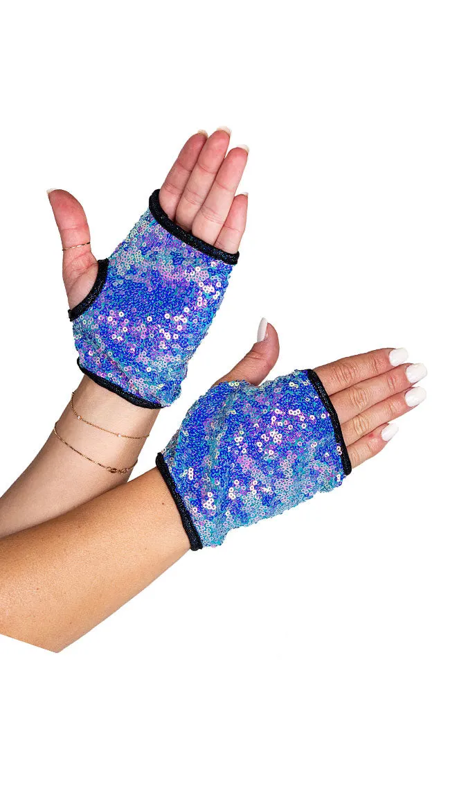 Fingerless Sequin Gloves