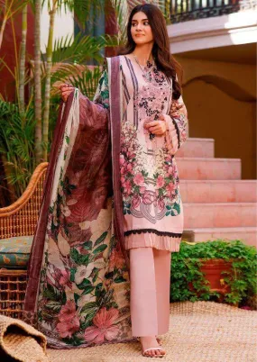 Firdous Pakistani Pink Unstitched Cotton Suit Dress Material