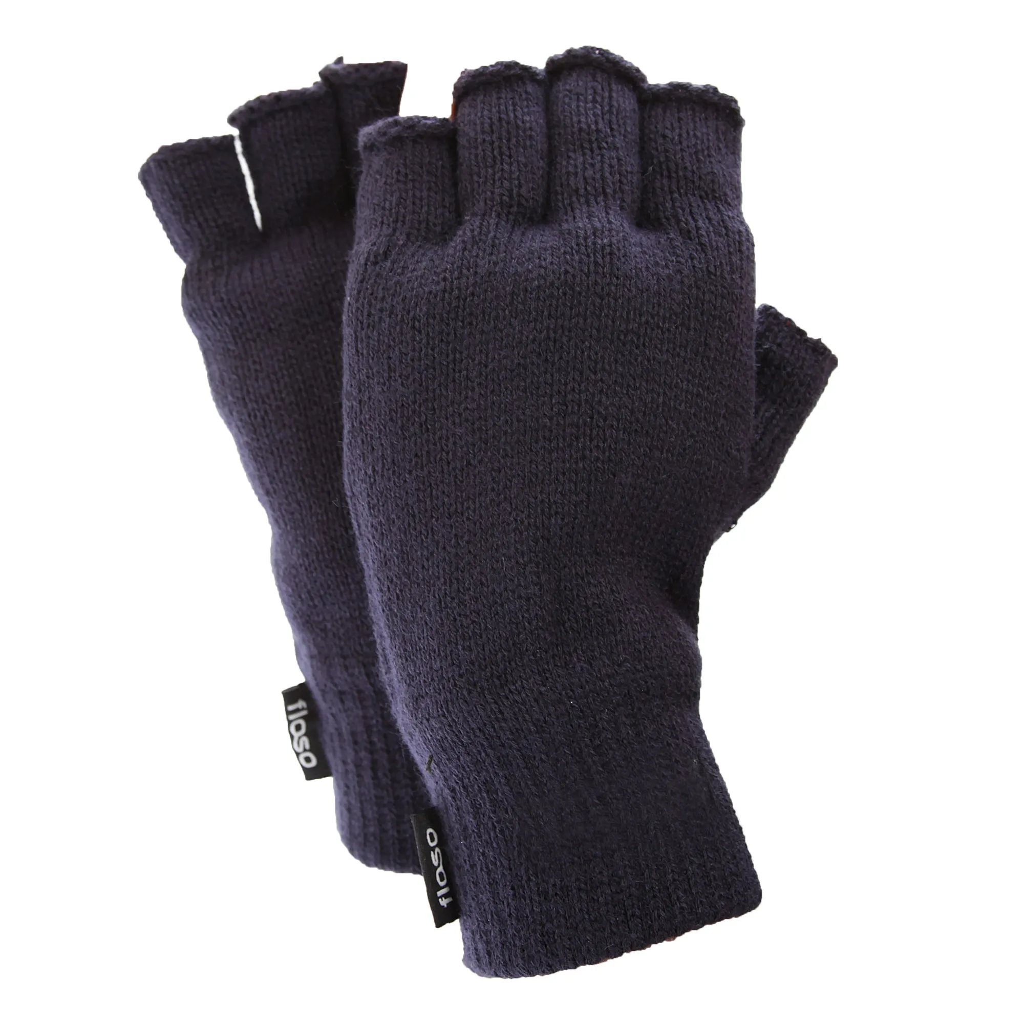 FLOSO Mens Thinsulate Thermal Fingerless Gloves (3M 40g)