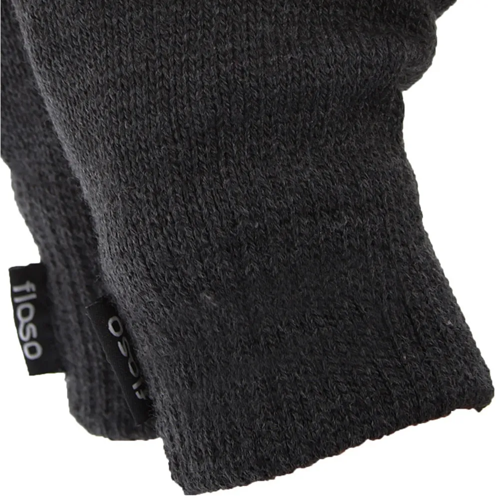 FLOSO Mens Thinsulate Thermal Fingerless Gloves (3M 40g)