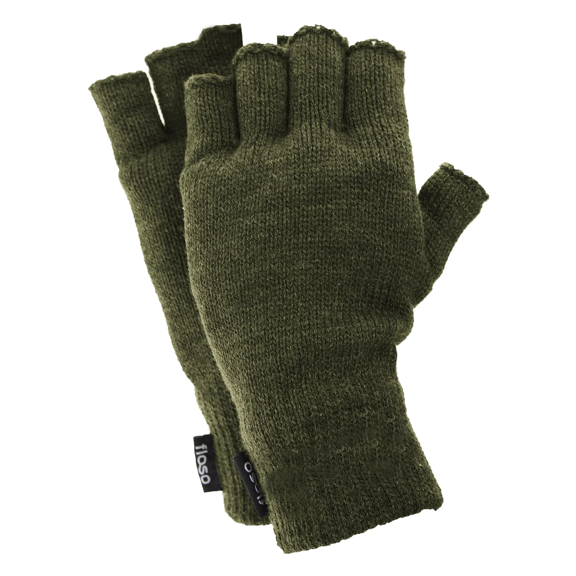 FLOSO Mens Thinsulate Thermal Fingerless Gloves (3M 40g)