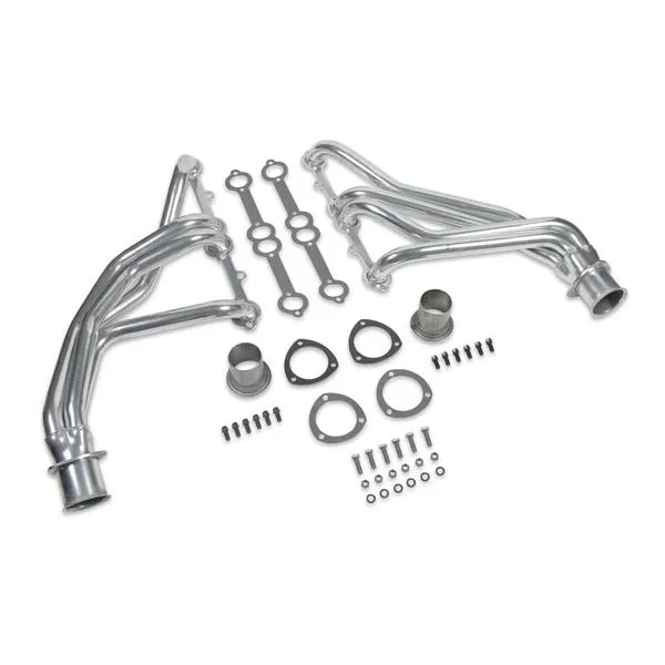 Flowtech Long Tube Headers - 1966-87 Chevy/GMC 1500/2500/3500 Truck / 1988-91 Chevy/GMC 3500 Crew Cab  2WD & 4WD - 283/400 - 1.5" - 3" Collector - Ceramic Coated