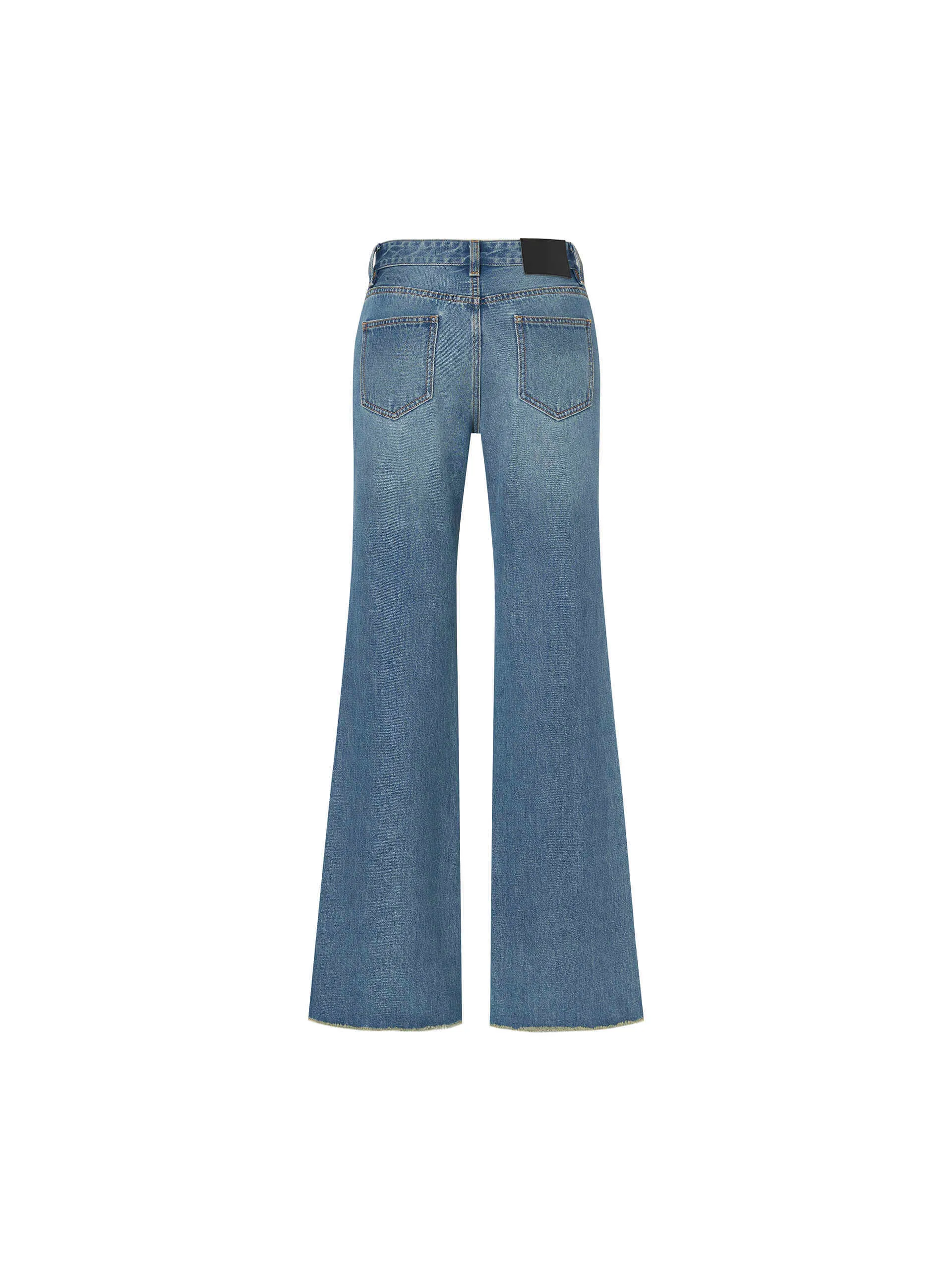 Front Slit Flared Jeans