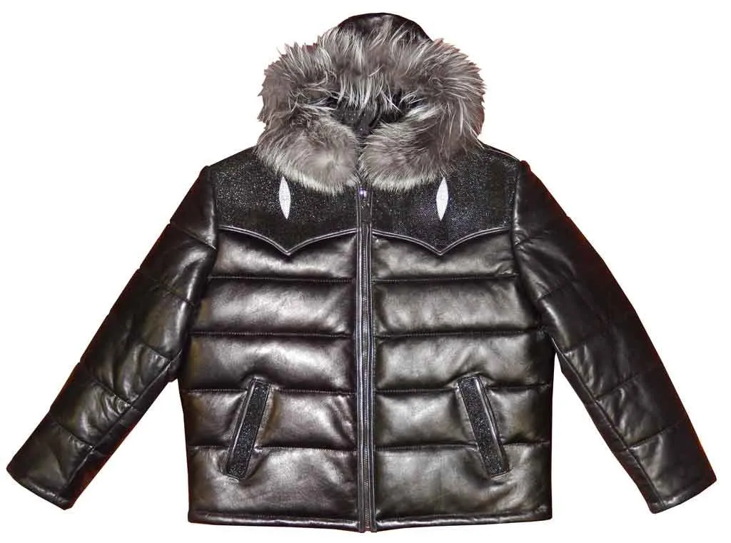 G-Gator - 2910H Quilted Lambskin/Stingray Hooded Jacket