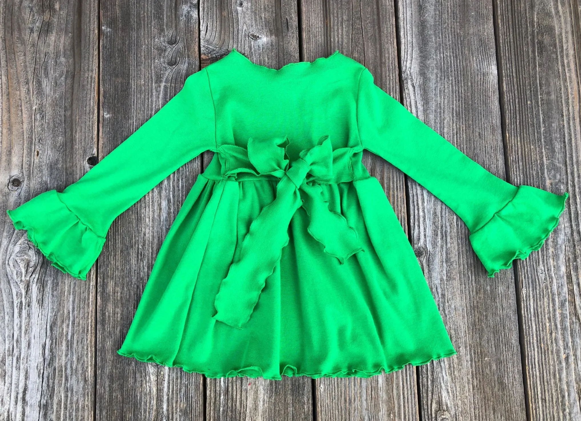 Girls Green Knit Top