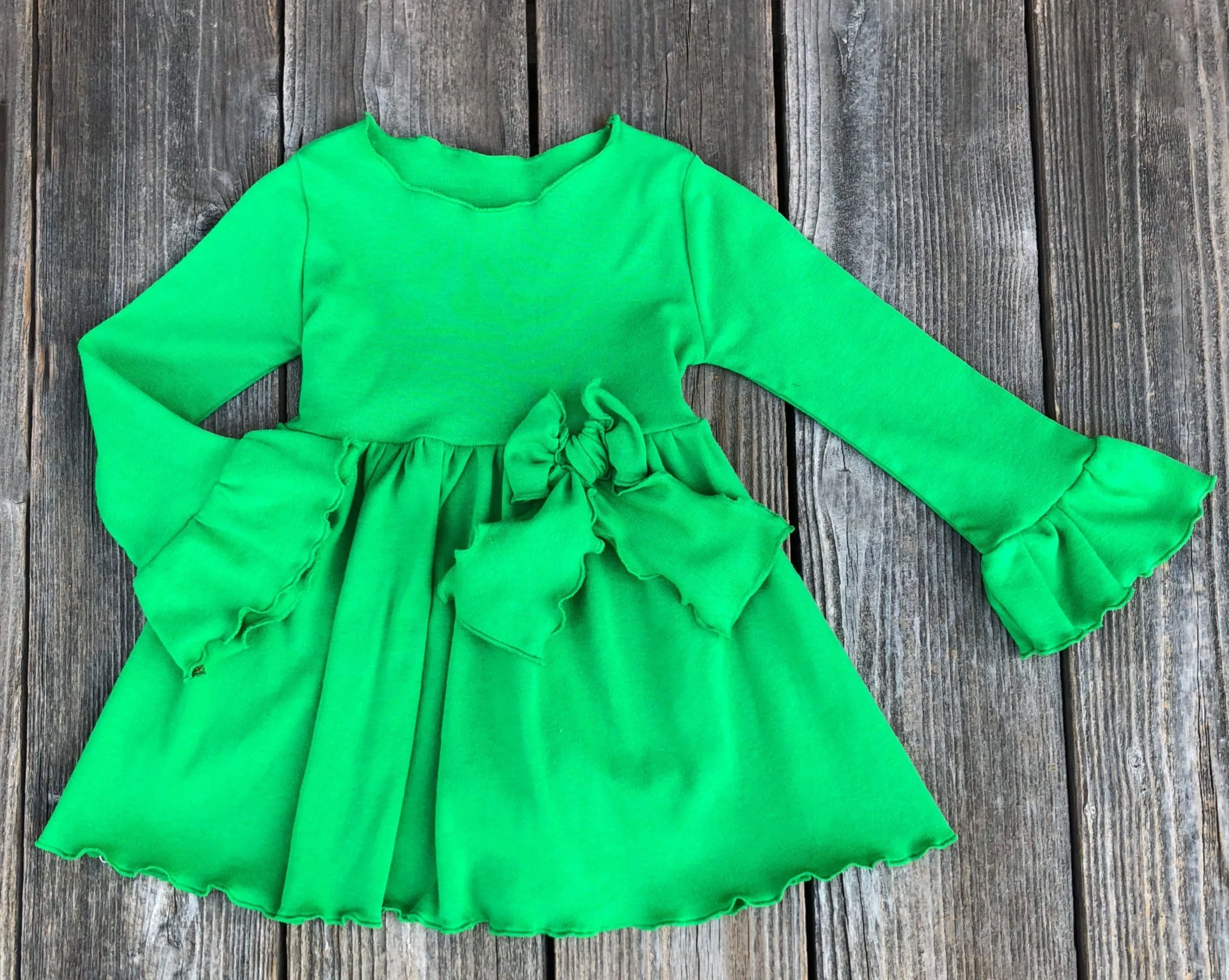 Girls Green Knit Top