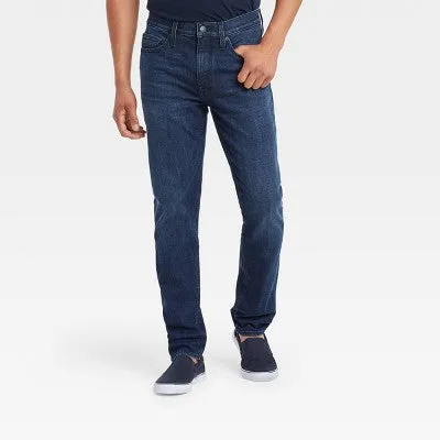 Goodfellow & Co Men's Mid Rise Casual Fit Straight Ankle Jeans Midweight