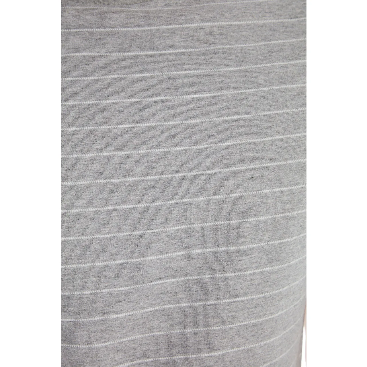 Grey Heather Nate Jacquard Striped Tee