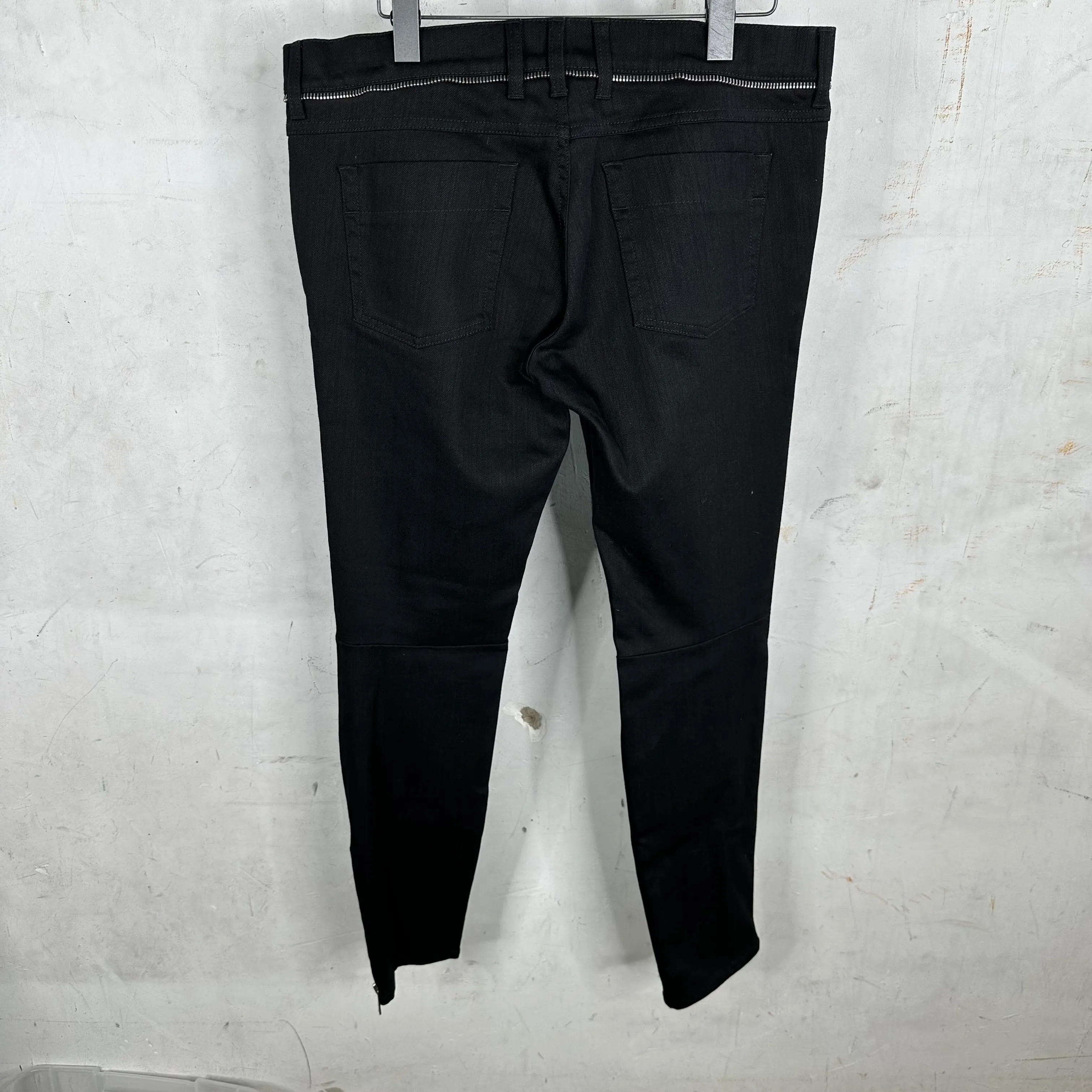 Gucci Black Zipper Biker Jeans