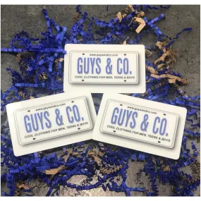 Guys & Co Gift Card $150