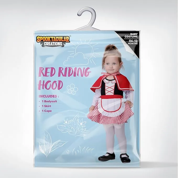 Halloween Baby Costume for Girls, Little Red Riding Hood Cape Outfit