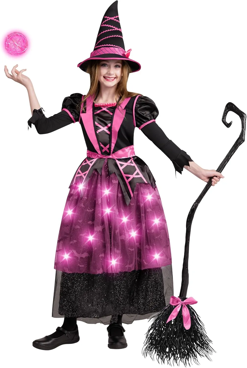 Halloween Witch Costume Kids, Pink