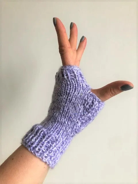 Hand Knitted Fingerless Gloves/Mittens