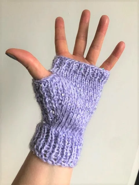 Hand Knitted Fingerless Gloves/Mittens