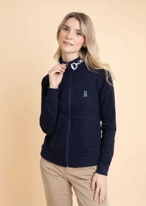 Harmonia Embroidered Zip Jacket | Navy