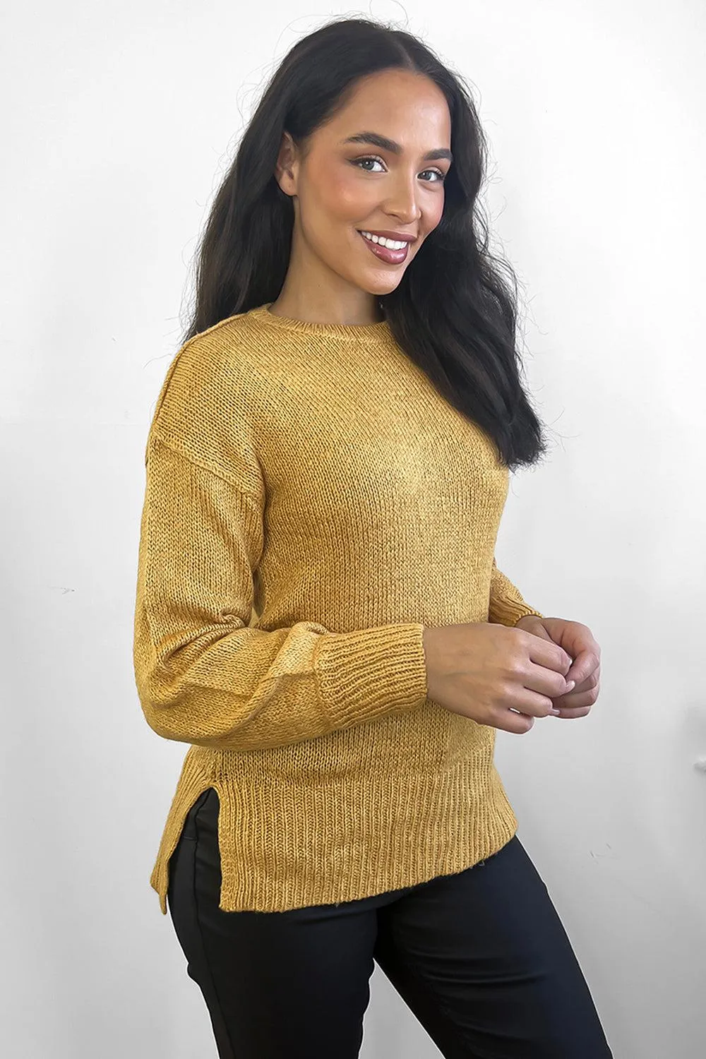 Heavy Knit Classic Scoop Neck Pullover