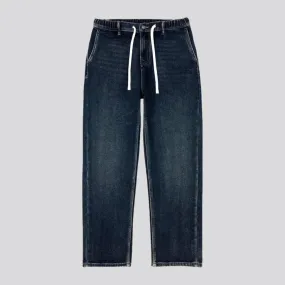 Heavyweight men's dark jeans