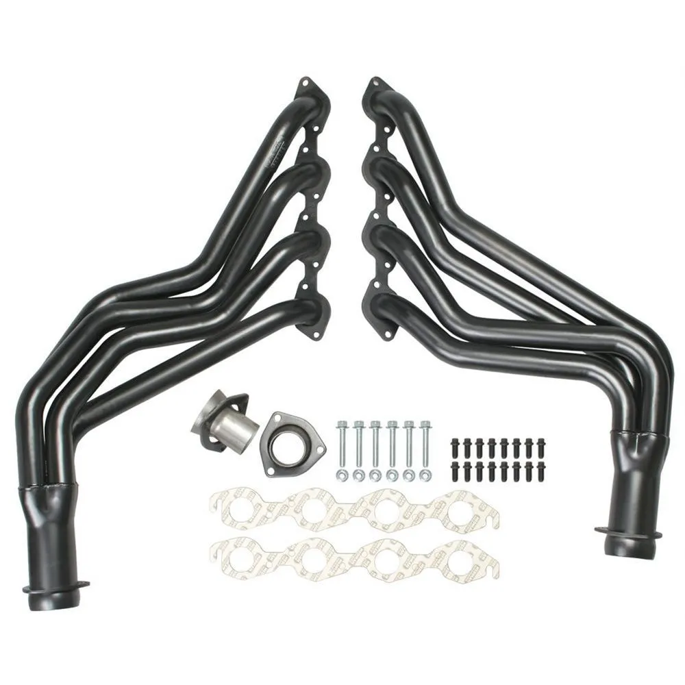 Hedman Hedders Street Headers - 1.75 in Primary - 3 in Collector - Black Paint - Big Block Chevy - GM Fullsize SUV / Truck 1967-91 - Pair