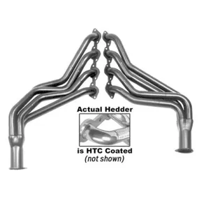 Hedman Hedders Street Headers - 1.75 in Primary - 3 in Collector - Metallic Ceramic - Big Block Chevy - GM Fullsize SUV / Truck 1967-91 - Pair