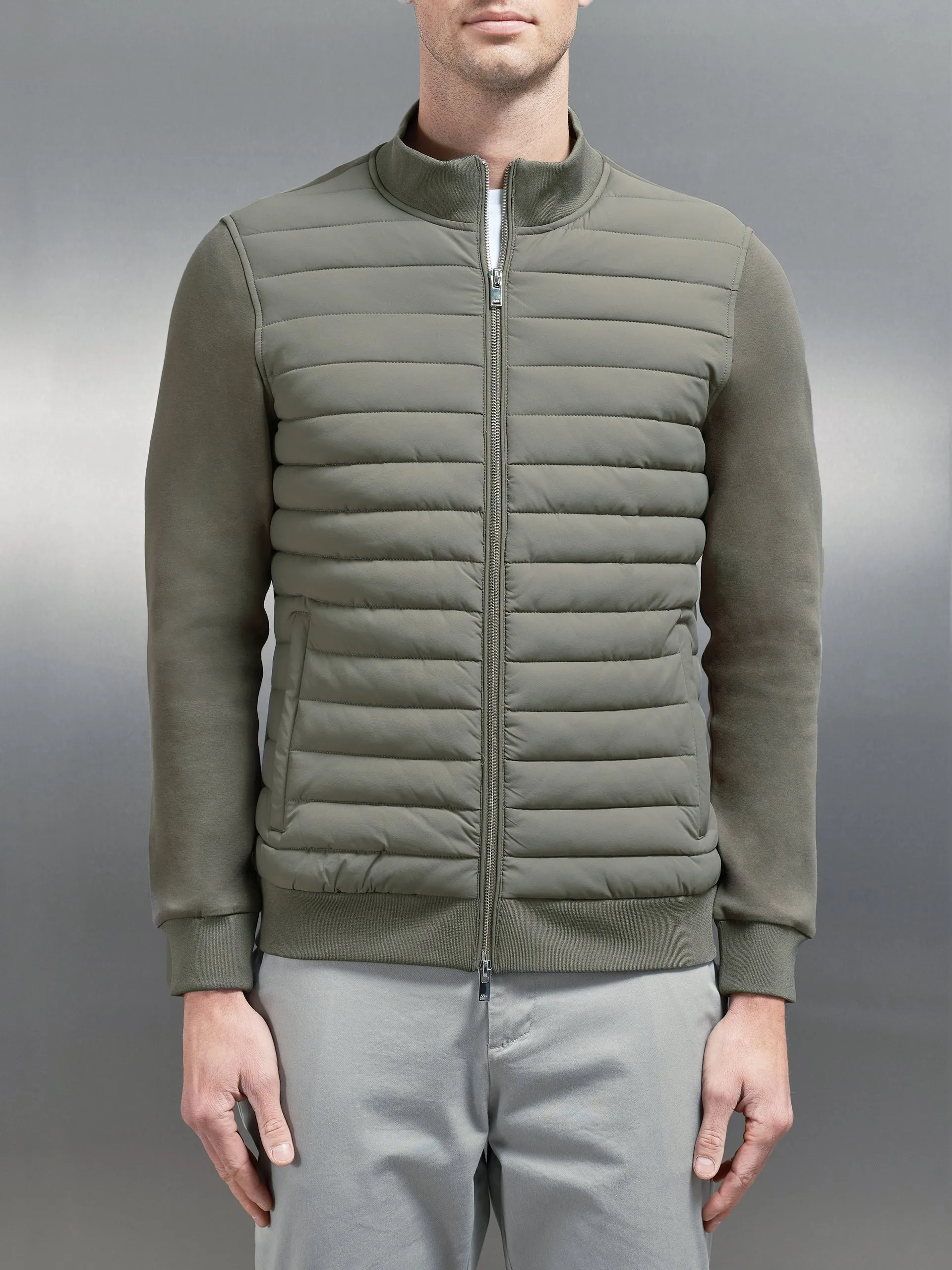 Hybrid Quilted Jacket in Sage