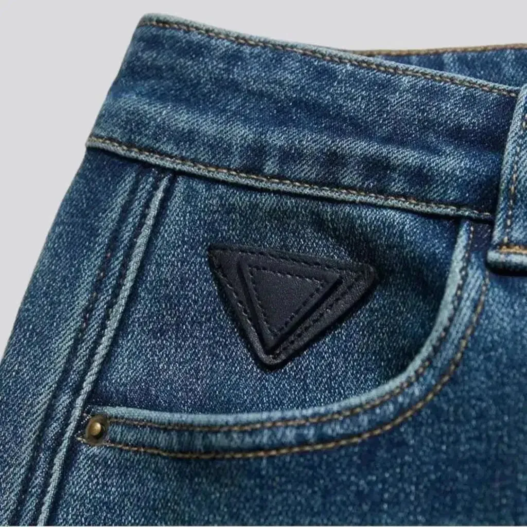 Insulated stonewashed jeans for women