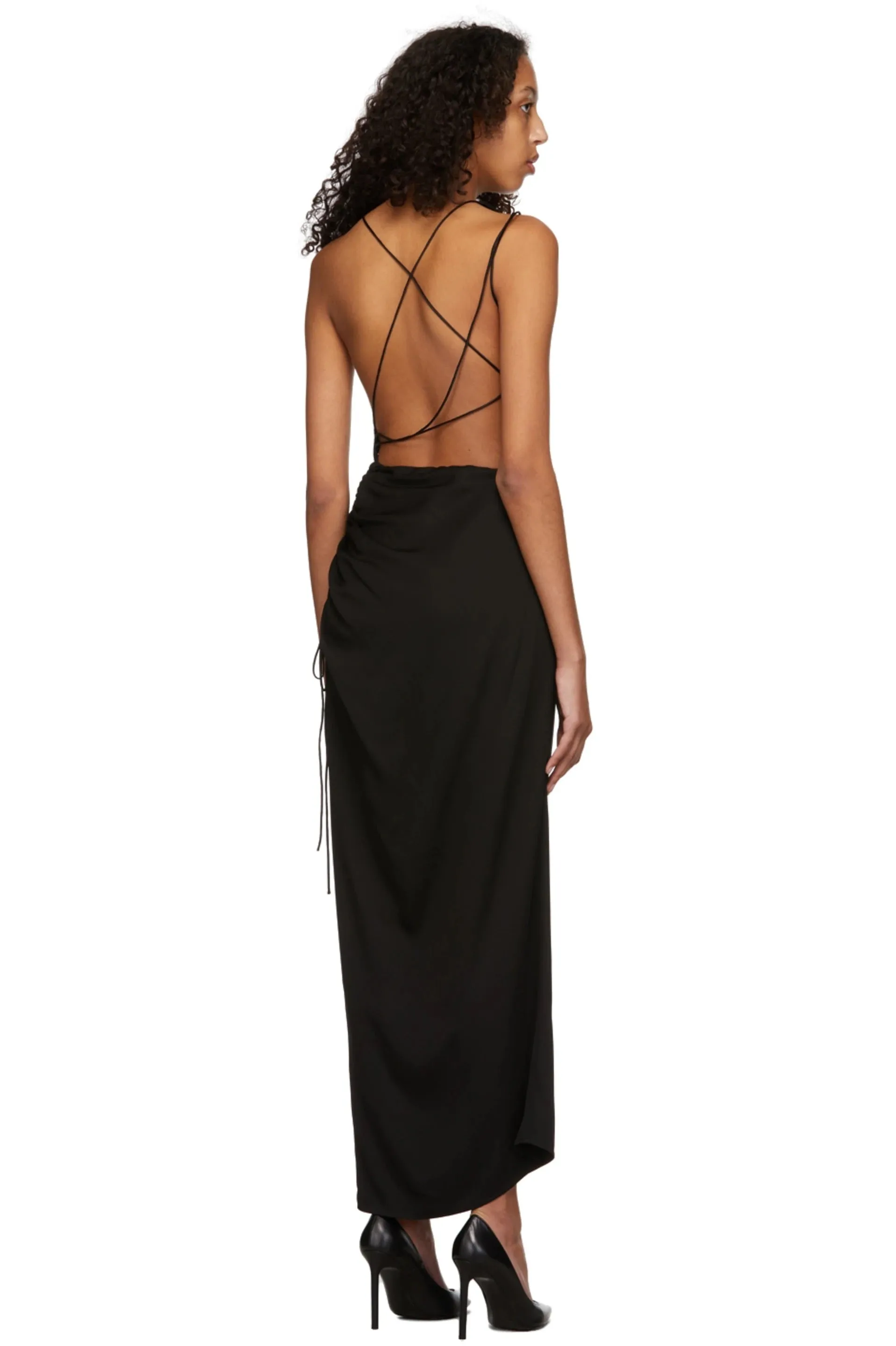 Interweave Black Wire Bandeau Dress