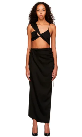 Interweave Black Wire Bandeau Dress