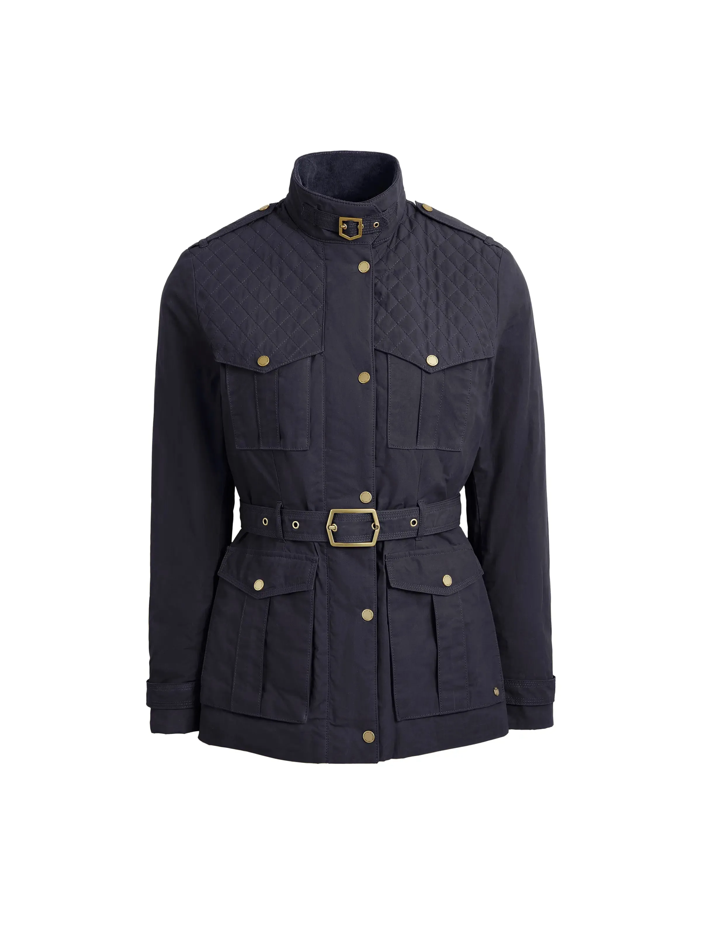 Ivy Quilted Wax Jacket - Navy