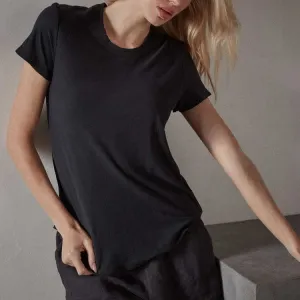 James Perse Sheer Slub Crew Neck Tee