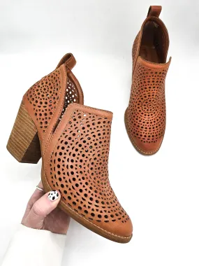 JEFFREY CAMPBELL ROSALEE CUT BROWN - Pre-Loved