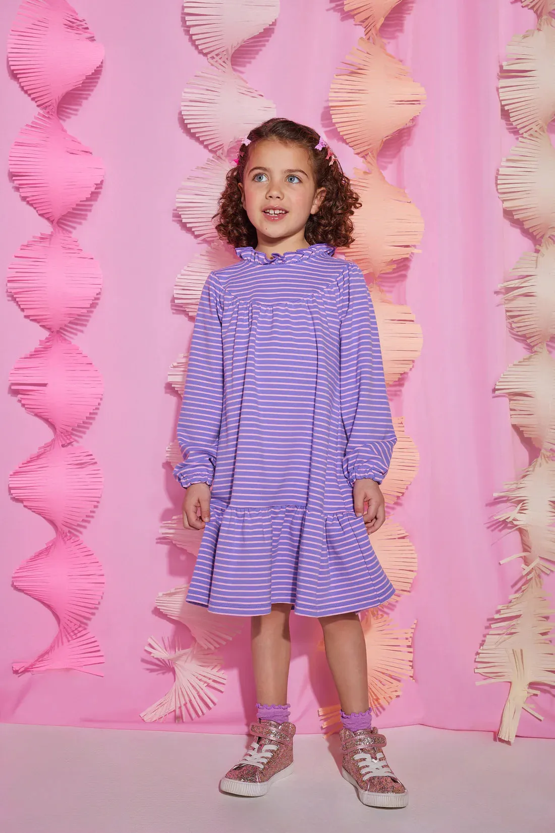 Jody Dress- Purple Stripe