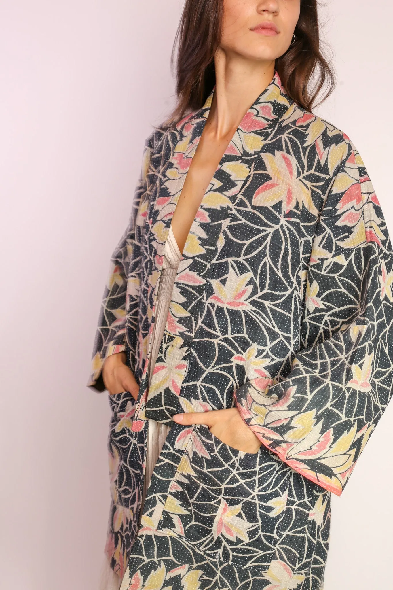 KANTHA  KIMONO JACKET LAMAZ