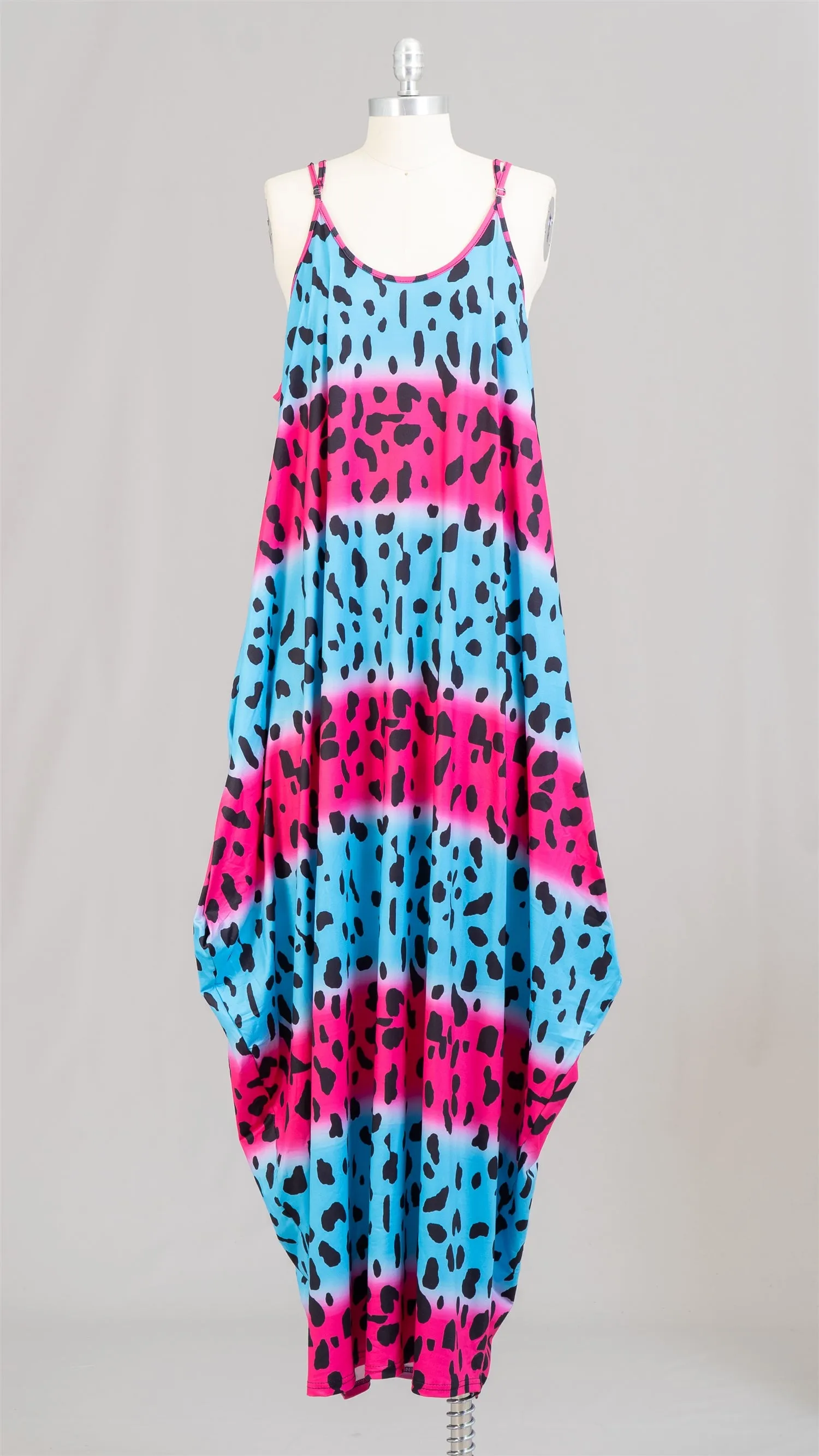 KaraChic CHH22050 Print Knit Maxi Dress