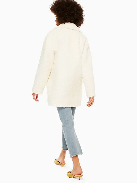 Kate Spade Women's Broome Street Teddy Coat French Cream OUMU1178 153